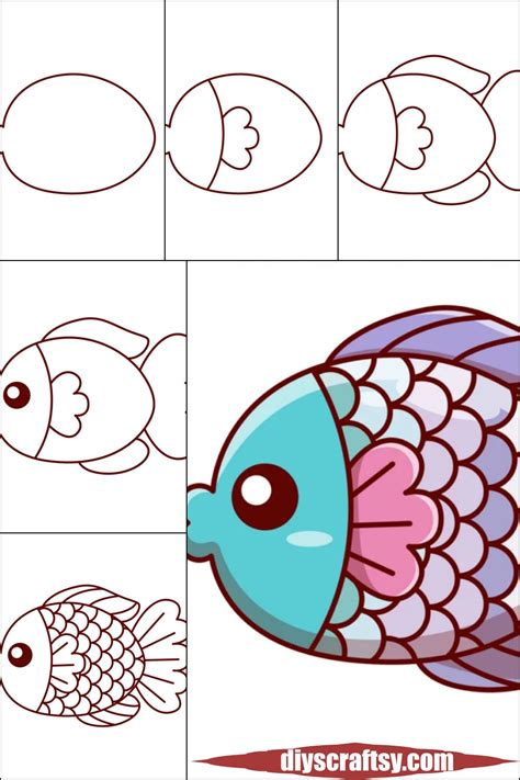 creative fish drawing ideas  beginners diyscraftsy
