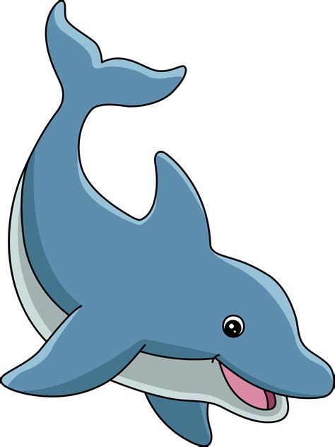 Dolphin Cartoon Colored Clipart Illustration 6458199 Vector Art at Vecteezy