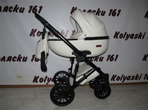 Белая кожаная коляска Everflo Bliss 2 в 1 в Ростове-на-Дону