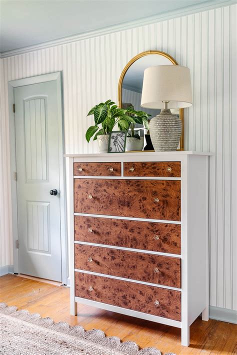 DIY Burl Wood IKEA Dresser Hack Using Contact Paper - DESIGN IT. STYLE IT.