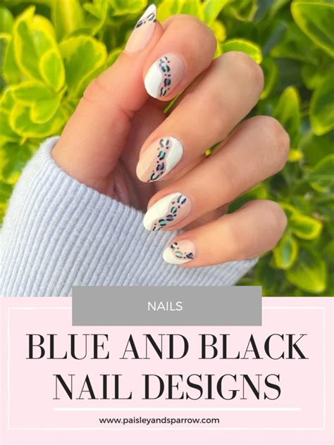 10 Stunning Blue and Black Nail Designs To Try (2024)