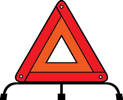 Red Warning Triangle Emergency Road Sign Illustration 11617884 PNG