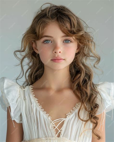 Premium Photo | An Russian Young Girl In A Solid White Background