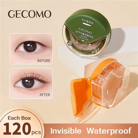 GECOMO Waterproof Double Eyelid Tape Natural Invisible Portable Double ...