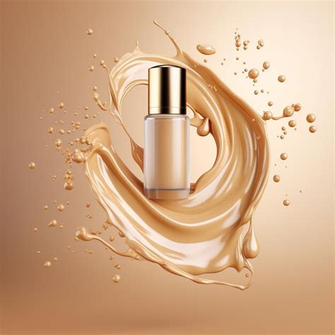 Premium AI Image | liquid makeup foundation bottle with cosmetic cream