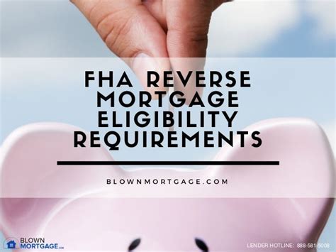 FHA Reverse Mortgage Eligibility Requirements