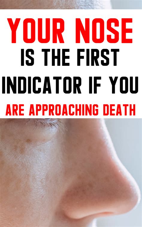 Your Nose is the First Indicator if You are Approaching Death