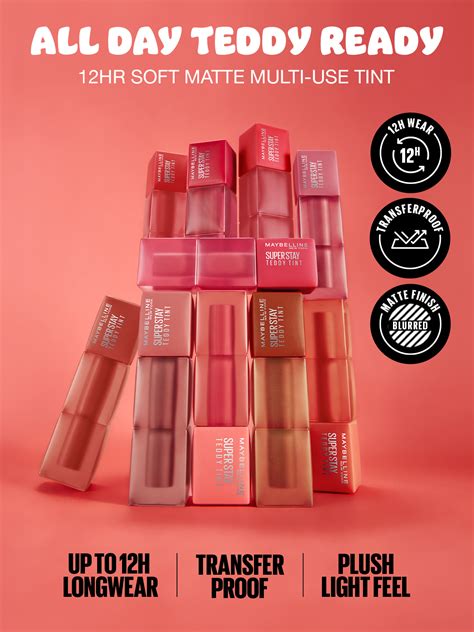 Maybelline SuperStay Teddy Tint 12H Long-Lasting, Multi-Use, Matte