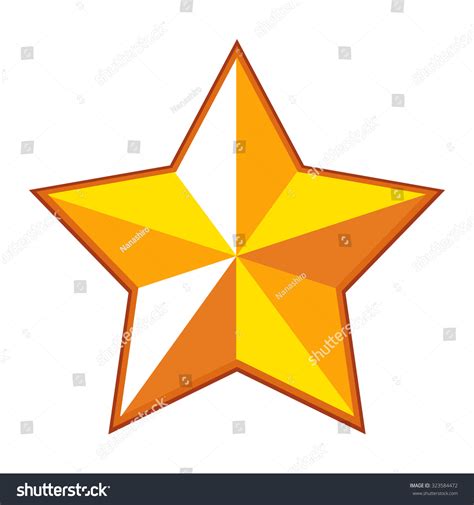 Fat Gold Star Elegant Vector Stock Vector (Royalty Free) 323584472