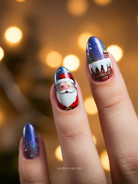 105+ Festive Santa Claus Nail Designs