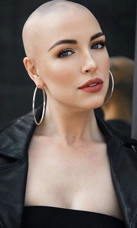 pin  womans short hairstyles  bald  beautiful bald women