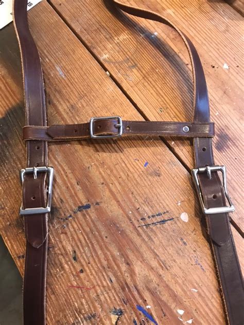 Leather Work Suspenders / Padded Suspension Real Wool | Etsy