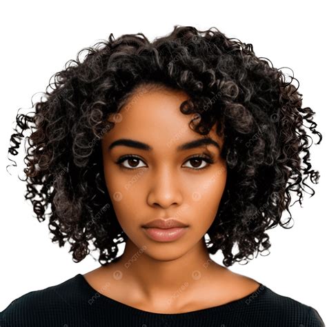 Beautiful Curly Hair African American Fashion Model, African Woman