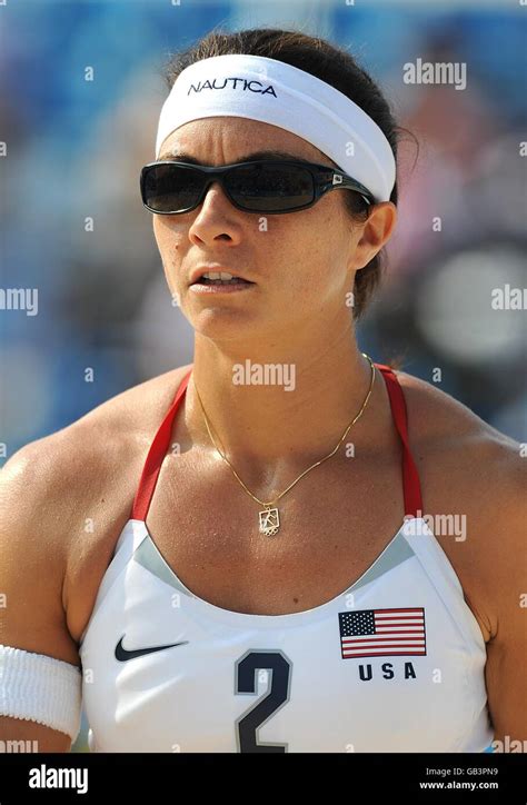 USA's Misty May-Treanor during the Women's Semifinal against Brazil at