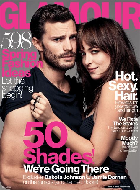 50 Shades of Grey???s Dakota Johnson and Jamie Dornan Cover March 2015
