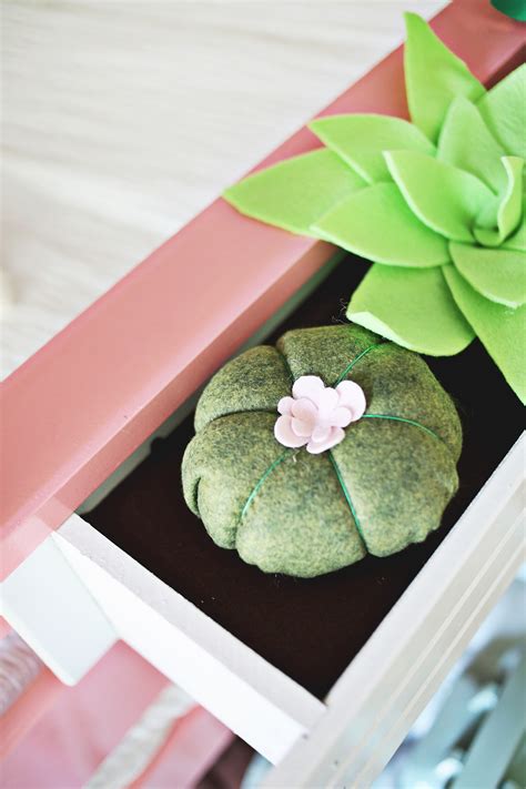 Felt Succulent Window Box DIY - A Beautiful Mess