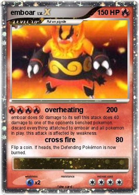 Pokémon emboar 345 345 - overheating 200 - My Pokemon Card