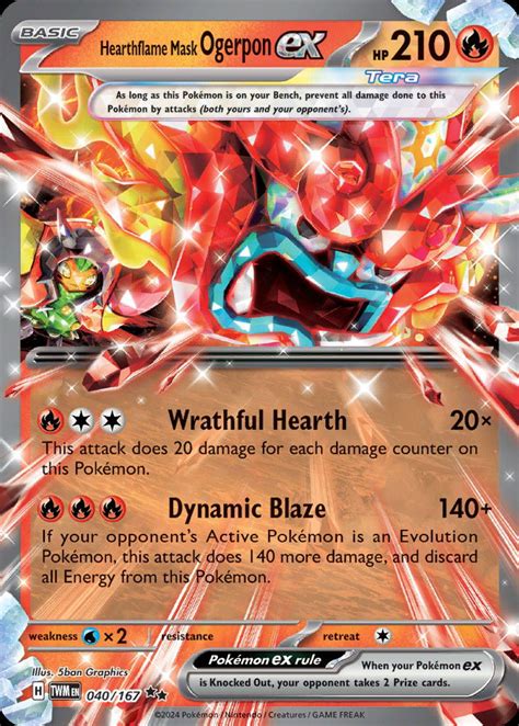 Hearthflame Mask Ogerpon ex TWM 40 | Pokemon TCG POK Cards