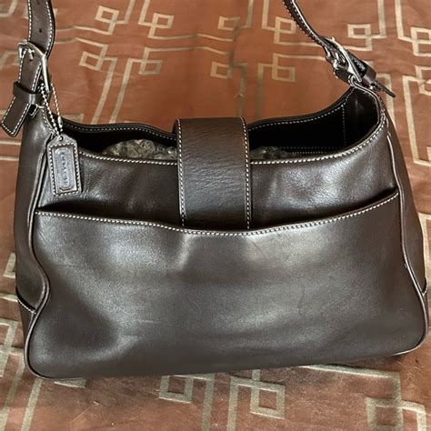 coach bags coach chocolate brown leather hobo shoulder bag poshmark