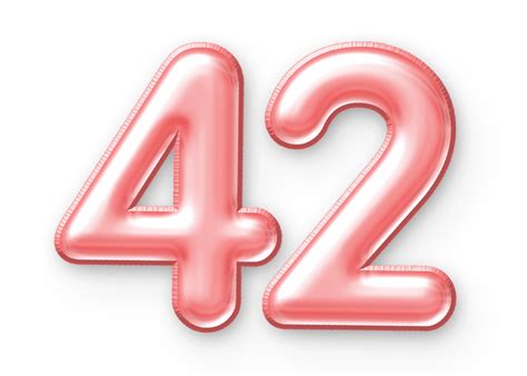 number balloon pink  png