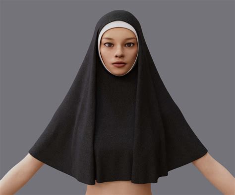 Nuns Veil Wimple - 3D Model by AleoPix