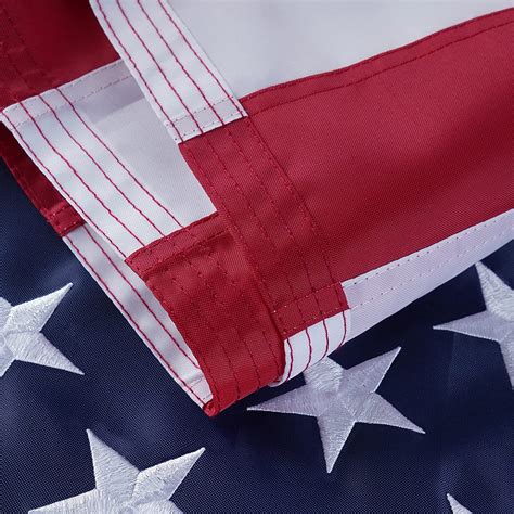 American Flag 3x5 Sleeve Outdoor US Flag - Made in USA Embroidered Sta