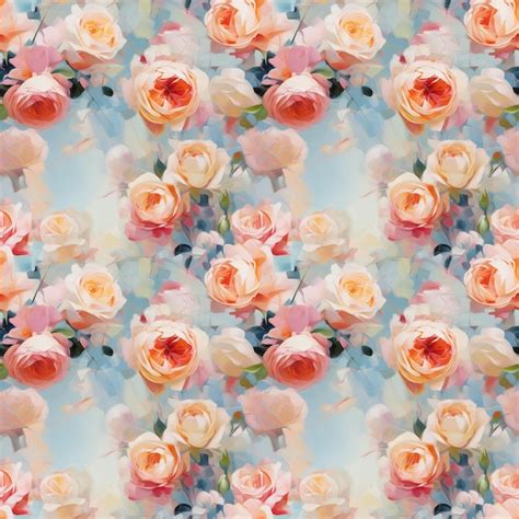 Premium Photo | Watercolor illustration of a roses pattern seamless ...
