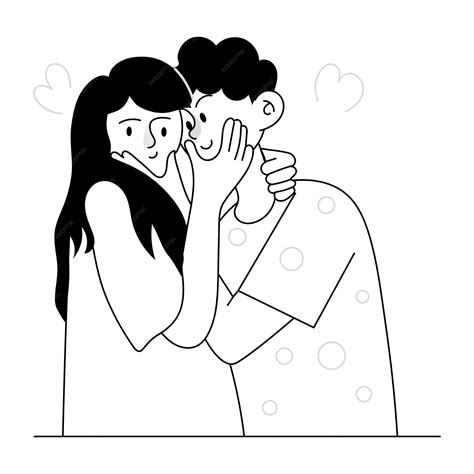 Premium Vector | Couple Spooning Doodle Mini Illustrations