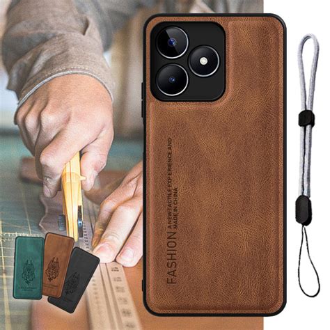 For Realme C51 RMX3830 Luxury Leather Case with Adjustable Mobile phone ...