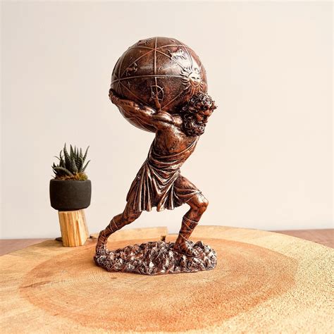 12in Ancient Greek Atlas Statue, Atlas Sculpture, Greek Statue, Large ...