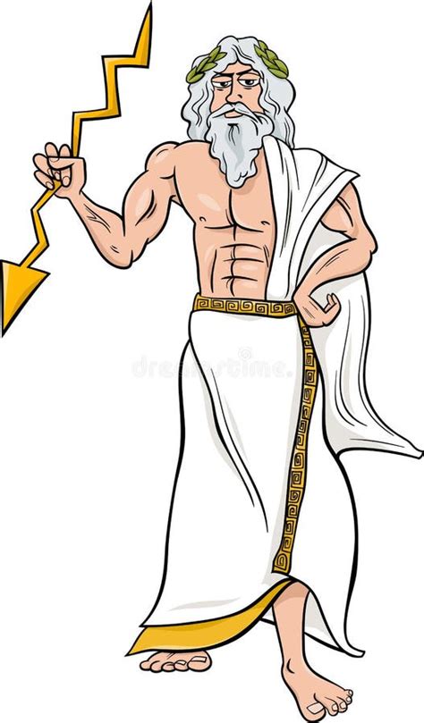 Zeus Deus Grego Desenho - Ilustração De Desenho Animado Do Deus Grego Zeus Ilustração do Vetor ...