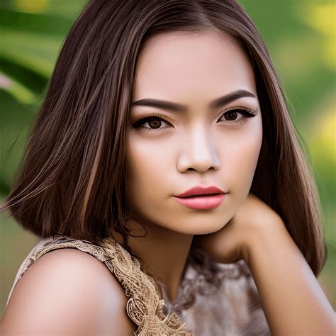 Gorgeous Light Skin Filipino Female in Summer Dress · Creative Fabrica