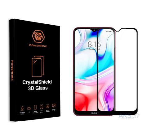 Защитное стекло Powermax 3D CrystalShield Xiaomi Redmi 8 Black ...