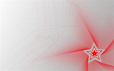 Красная звезда на сером фоне звезда Абстрактный фон из спиральных линий ...