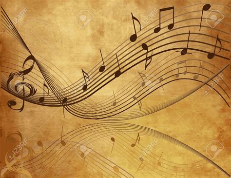 Vintage background with Music notes | Music art print, Background
