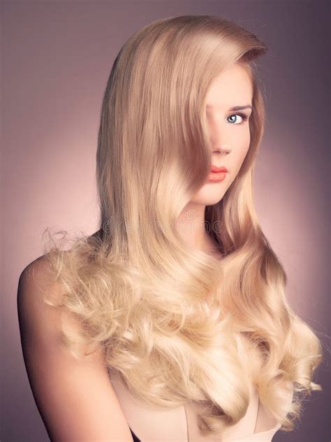 Women Side View with Flying Hair Stock Photo - Image of closeup
