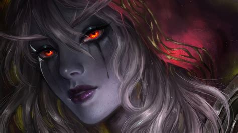 Sylvanas Windrunner, Teldrassil, Burning, WoW, 4k HD Phone Wallpaper