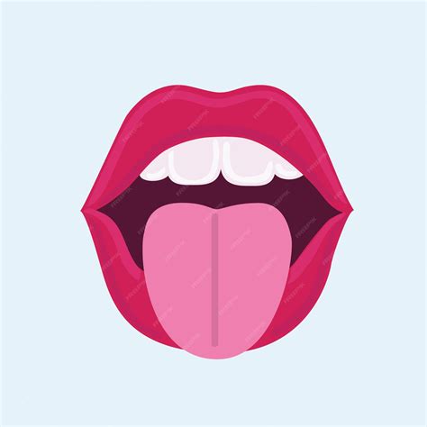 Boca abierta sacando la ilustración de vector de lengua | Vector Premium