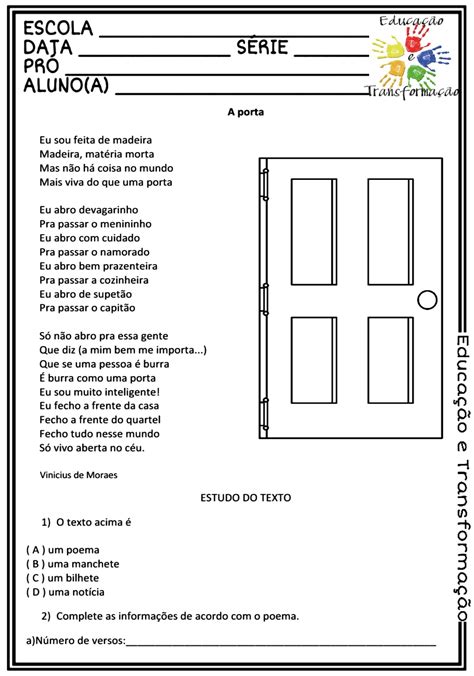 A Porta Vinicius De Moraes - Blog Educação e Transformação: 👍Poema: A porta - Vinícius de Moraes