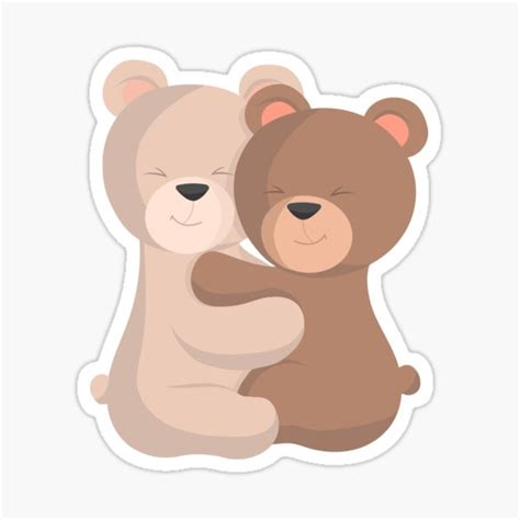 "Teddy Bear Hug" Sticker for Sale by sabrinarromano | Redbubble