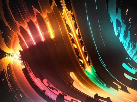 Premium AI Image | Colorful Waves Wallpaper