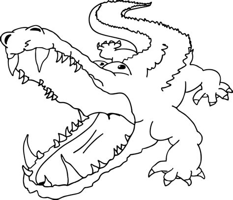 Crocodile 6 (outline) - Openclipart