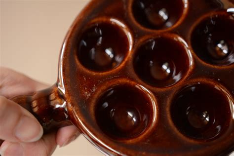 Vintage Pottery Escargot Dishes Set Brown Pottery Snail - Etsy