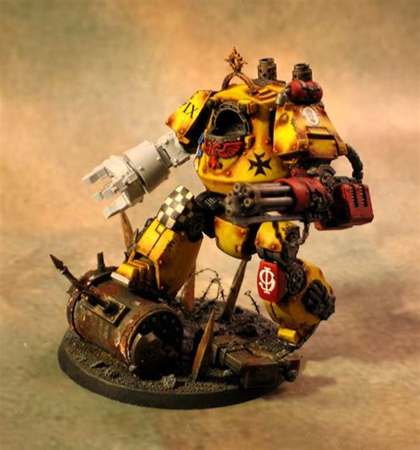 Contemptor Dreadnought, Imperial Fists, Kheres Pattern Assault Cannon - Contemptor Dreadnought
