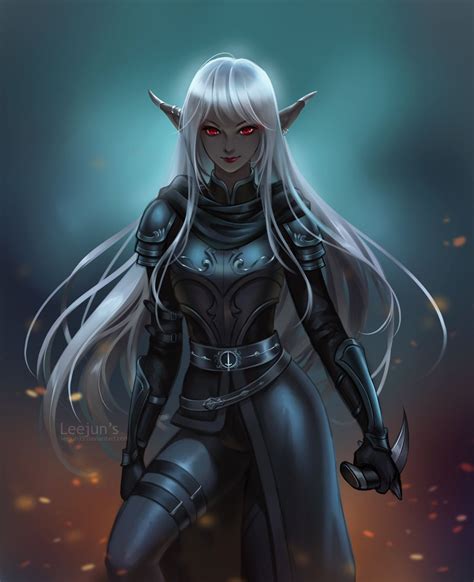 Commission::Jaelri Baenre by leejun35 | Dark elf, Elves fantasy, Elf art