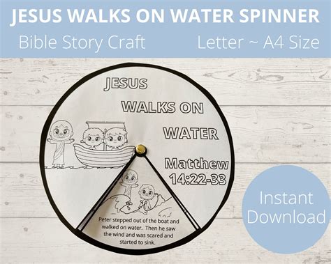 Jesus Walks on Water Sunday School Craft Bible Story - Etsy
