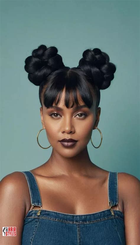 space buns  black girl braids stylish easy tutorial