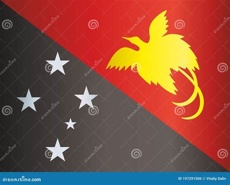 Flag of Papua New Guinea, Independent State of Papua New Guinea. Stock Vector - Illustration of ...