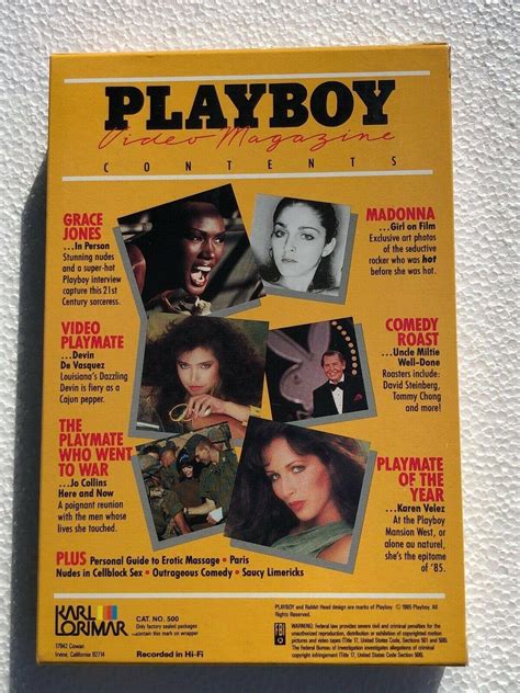 PLAYBOYS VHS PLAYBOY VIDEO MAGAZINE KAREN VALEZ / MADONNA. RARE