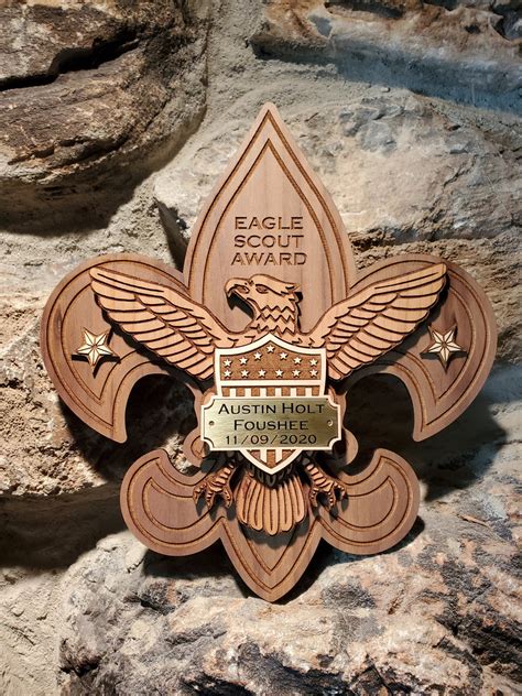 Personalized Eagle Scout inspired Award or scout plaque | Etsy